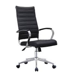 lot 2750 image: High Back Executive Swivel Ribbed PU Leather Chair