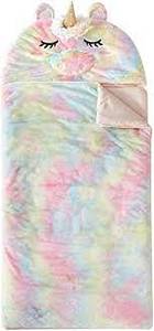 lot 2823 image: Rainbow Unicorn Sleeping Bag for Kids
