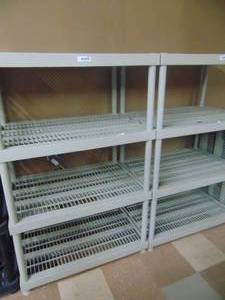 lot 3860 image: 4 Tier Plastic Shelving