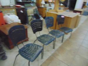 lot 3873 image: 4 Metal Chairs - Heavy Duty