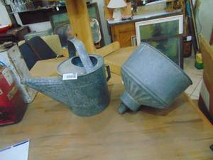 lot 3891 image: Gavanized Waterer and Funnel