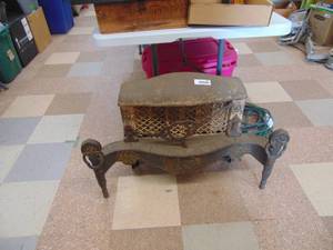 lot 3957 image: Vintage Gas HeaterFireplace