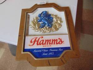 lot 3975 image: Hamms Beer Wall Plaque