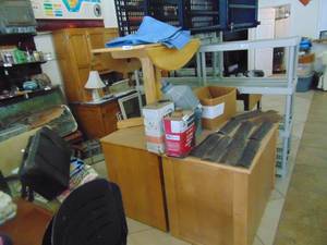 lot 3986 image: 2 Desks and Small Table - Only - Furniture Only