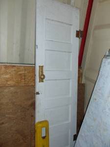 lot 4009 image: 24 - 5 Panel Wooden Door