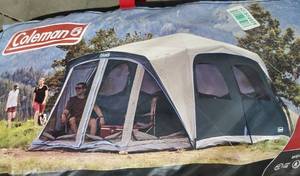 lot 1571 image: Coleman Skylodge 12 Person Tent with Screen Room, Fits 4 Queen Airbeds