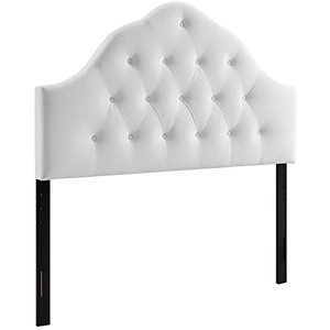 lot 1599 image: Modway Sovereign Queen Diamond Tufted Performance Velvet Headboard, White