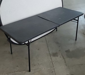 lot 1611 image: 6ft30in Black Folding Table