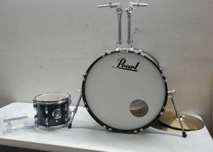 lot 1615 image: Pearl Drum and High Hats- Partial Set