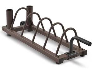 lot 1572 image: Steelbody Horizontal Plate and Olympic Bar Rack Organizer with Steel Frame and Transport Wheels STB-0130