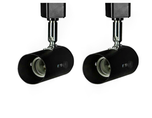 lot 3010 image: KING SHA 2 Pack Universal Line Voltage Track Lighting Heads - Compatible H Type 3-Wire Single Circuit Track Systems, E26 Base
