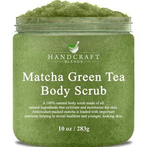 lot 30003 image: Handcraft Matcha Green Tea Body Scrub - All Natural - Deep Cleansing Gently Exfoliates and Purifies Skin - 10 oz