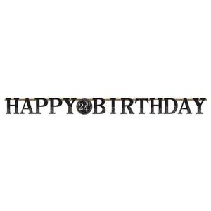lot 30021 image: Happy Birthday Sparkling Celebration Customizable Jumbo Letter Banner Kit (1ct)