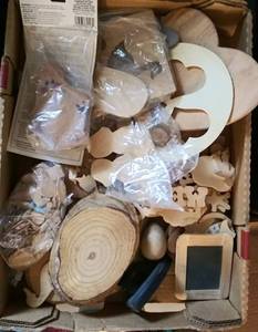 lot 31036 image: Large Group of Wood Craft Items