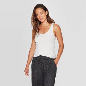 lot 31067 image: Womens Rib Pajama Tank Top - Stars Above Black M