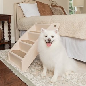 lot 6751 image: PetSafe CozyUp Folding Pet Step, Lightweight and Easy to Carry, No-Slip Access, Tan 25 in