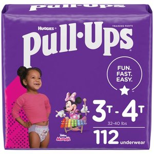 lot 6757 image: Pull-Ups Girls Potty Training Pants Size 5, 3T-4T, 112 Ct, One Month Supply