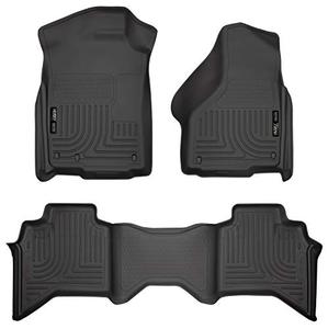 lot 6802 image: Husky Liners 99011 Black Weatherbeater Front & 2nd Seat Floor Liners Fits 2009-2018 Dodge Ram 1500 Quad Cab, 2019 Dodge Ram 1500 Classic Quad Cab