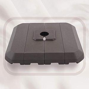 lot 6807 image: wikiwiki 4-Piece Offset Hanging Umbrella Weighted Base Cantilever Patio Umbrella Weights Plate Set, Water & Sand Filled HDPE Weight Base,for M Series Umbrellas ONLY (340 Lbs, Dark Brown)