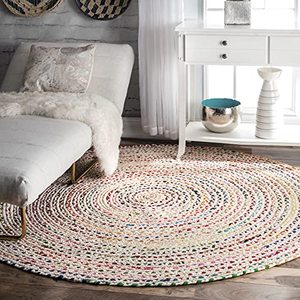 lot 6817 image: nuLOOM Tammara Hand Braided Area Rug, 3 ft x 5 ft, Ivory