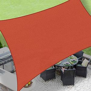 lot 6827 image: LOVE STORY 12 x 16 Rectangle Terra Red Sun Shade Sail Canopy UV Block Awning for Outdoor Patio Garden Backyard