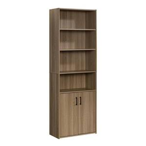 lot 6851 image: 71 Beginnings Bookcase with Doors Light Brown - Sauder