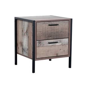 lot 53806 image: OS Home and Office Furniture Model 41102 Two Drawer Night Stand with Metal Frame and Legs