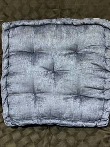 lot 53838 image: Intelligent Design - Poly Chenille Blue Floor Cushion