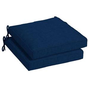 lot 53840 image: Arden Selections Sapphire Leala Outdoor Seat Cushion 2-Pack - 21 in L x 21 in W x 5 in H