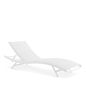 lot 53865 image: Glimpse Outdoor Mesh Patio Chaise Lounge Chair White - Modway