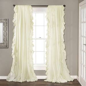 lot 53932 image: 84x54 Reyna Rod Pocket Light Filtering Window Panel Ivory - Lush D�cor