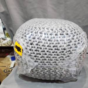 lot 53942 image: KNITTED COTTON OTTOMAN
