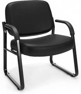lot 53954 image: BIG AND TALL VISITOR CHAIR WITH ARMS