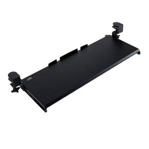lot 53957 image: Airlift 360 Degree Extra Wide Under Desk Sliding Ball with Bearing Keyboard Tray Black - Seville Classics