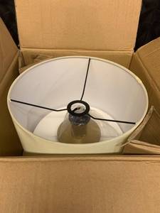 lot 53996 image: Small Table Lamp - BrassBeige