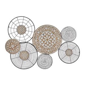 lot 6835 image: Litton Lane 28 in. x 41 in. Black Metal Eclectic Abstract Wall Decor, Multi