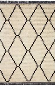 lot 6849 image: ALICALI-04CRCC5276 5 ft.-2 in. x 7 ft.-6 in. Alice Power Loomed Contemporary Rectangle Rug, Cream & Charcoal