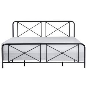 lot 6857 image: Hillsdale Williamsburg Metal Bed with Decorative Double X Design, King