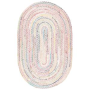 lot 6911 image: nuLoom Nomad Hand Braided Tammara Cotton Ivory 3 x 5 Area Rug
