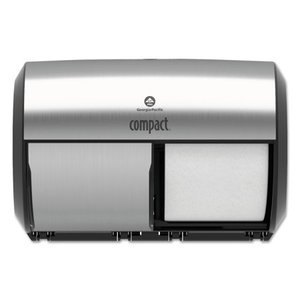 lot 6964 image: Georgia Pacific Professional Compact Coreless Side-by-Side 2-Roll Dispenser, 11 x 7.4 x 7.4, Stainless Steel -GPC56796A