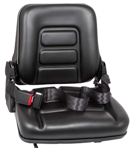 lot 6714 image: Bestauto Universal Adjustable Forklift Seat with Safety Belt, Full Suspension Seat Replacement for Heavy Mechanical Seat