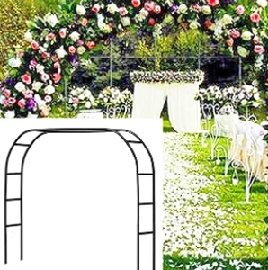 lot 6753 image: Fameil Fameill Garden Arch Arbor, Metal Pergola Arbor,Trellis for Vines Plant Climbin...