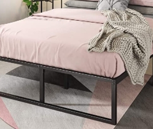 lot 6866 image: Zinus Lorelai 14 Inch Metal Platform Bed Frame  Steel Slat Support  No Box ...