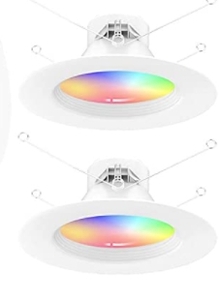 lot 6966 image: Mustwin Smart Retrofit Led Recessed Lighting 6 Inch Led Downlights Bluetooth ...