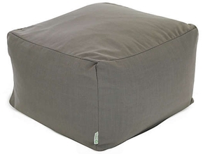 lot 53813 image: Majestic Home Goods - Grey Bean Bag Ottoman