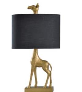 lot 53818 image: Poly Resin Table Lamp - NavyGold