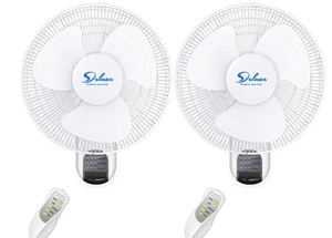 lot 53962 image: Set of 2 - Wall Mounted 16�� Fans - Model # HIFANXWALLDIGIT - White