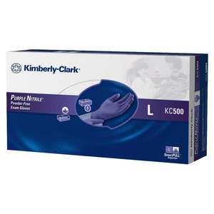 lot 1247 image: Lot of 3 Kimberly-Clark Purple Nitrile Exam Gloves (55083), 5.9 Mil, Ambidextrous, 9.5��, Large