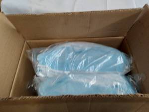 lot 1310 image: White Knight Surgeon Cap, Blue Poly 500Case