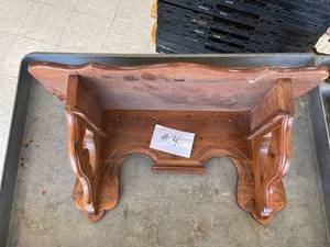 lot 4 image: Antique walnut wall hang shelf